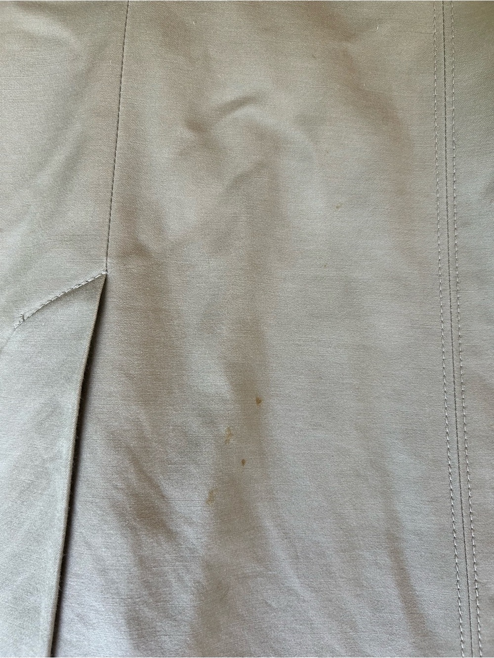 Kenneth Cole New York Beige Leather Trench Coat with Belt - Picture 3 of 3